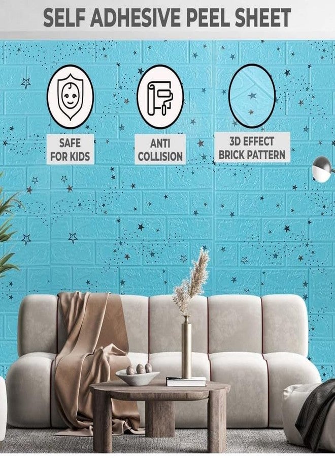 AV CLASSIC Self-Adhesive Waterproof PE Foam 3D Wall Panels Wallpaper Sticker for Bathroom, Living Room, and Home Decoration | 70 x 77 cm | Pack of 1 - Image 2